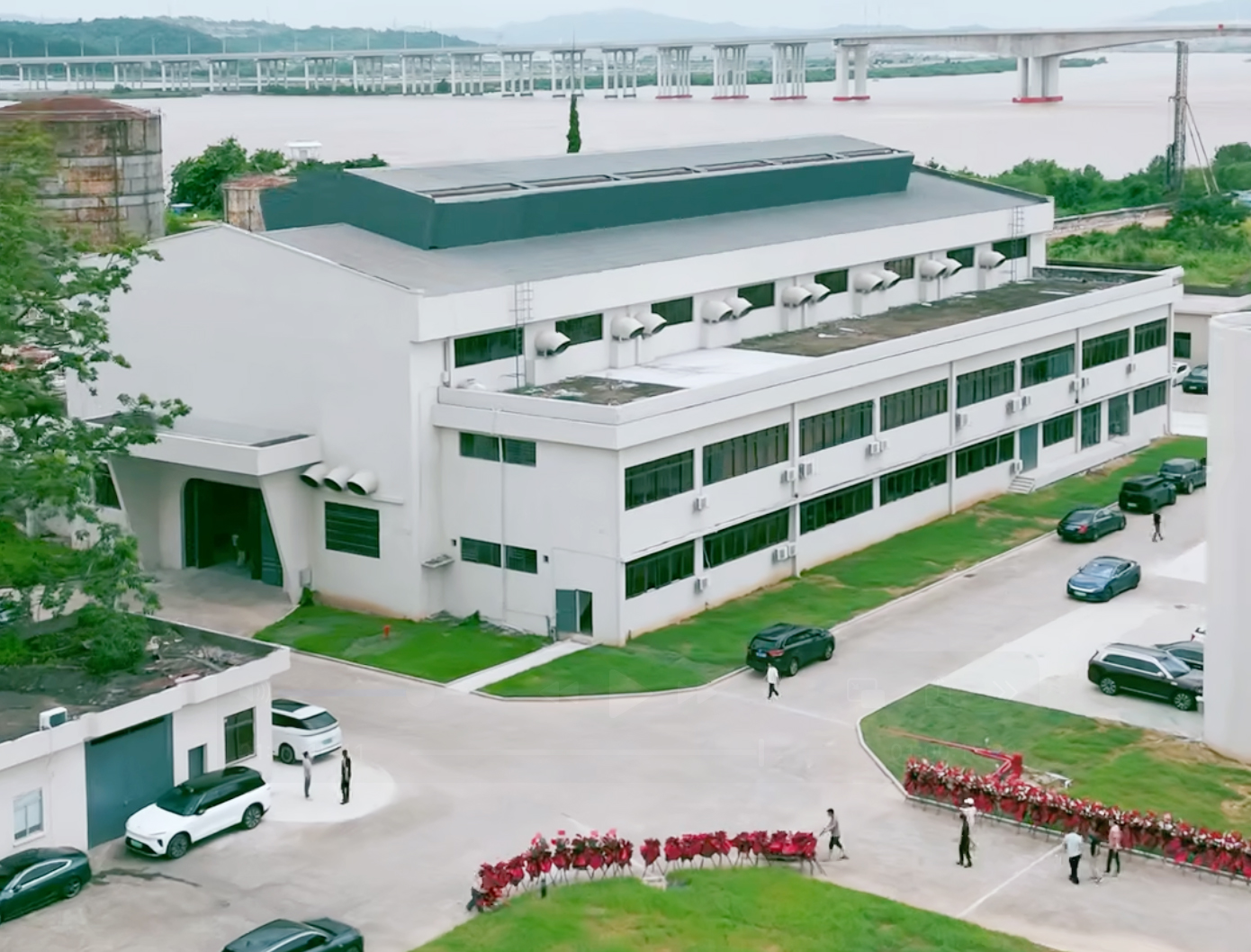 aerial photo of the new factory in China